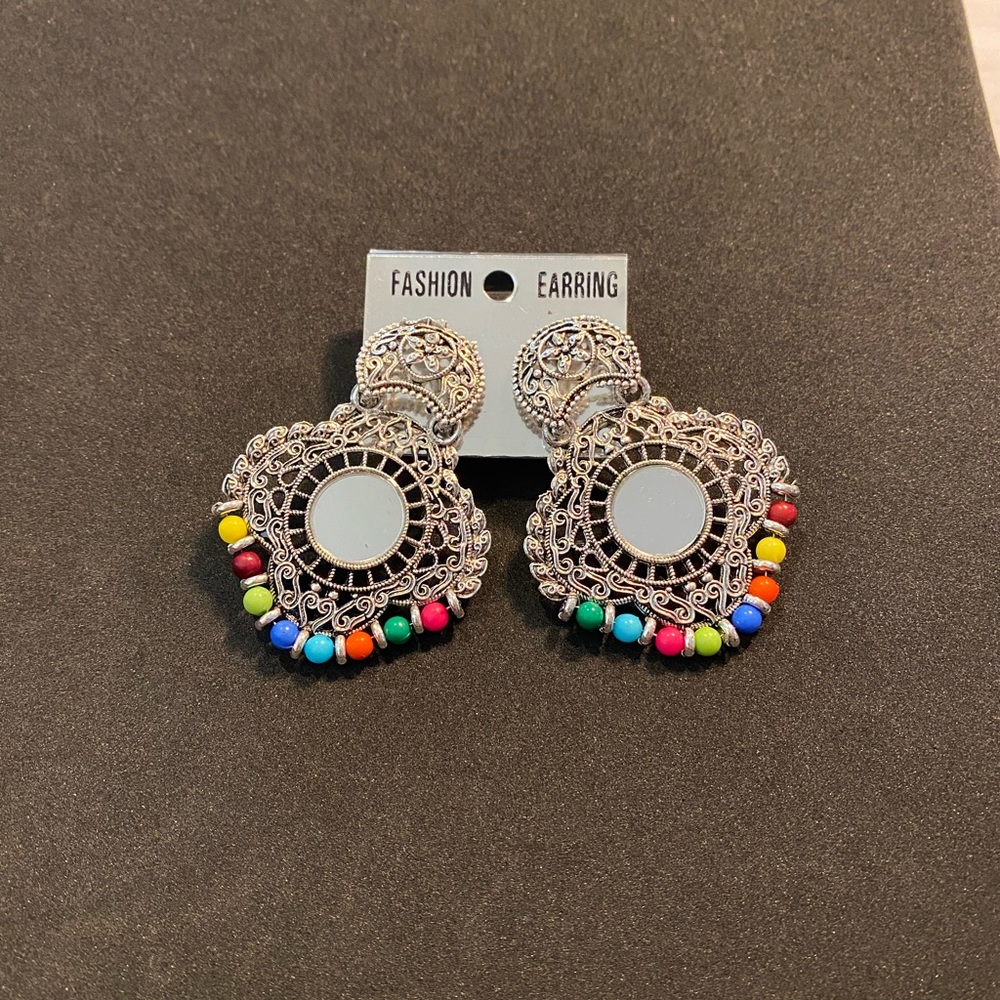 🆕 silver mirror necklace with earrings - Picture 7 of 9